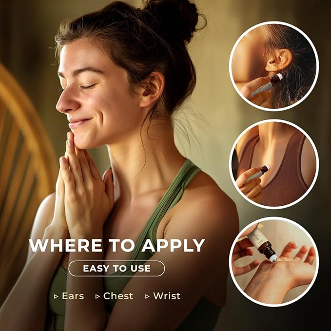 Gya Labs Camphor Essential Oil Roll On - 0.34 Fl Oz - Travel Size Roller for Camping, Skin, Aromatherapy Relief, Convenience