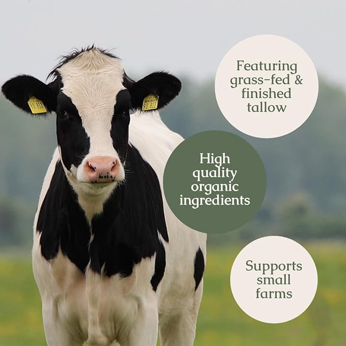 Hearth and Homestead: Handmade Whipped Tallow Balm (Butter Almond): Fragrance-Free, No Essential Oils - 1.3 oz