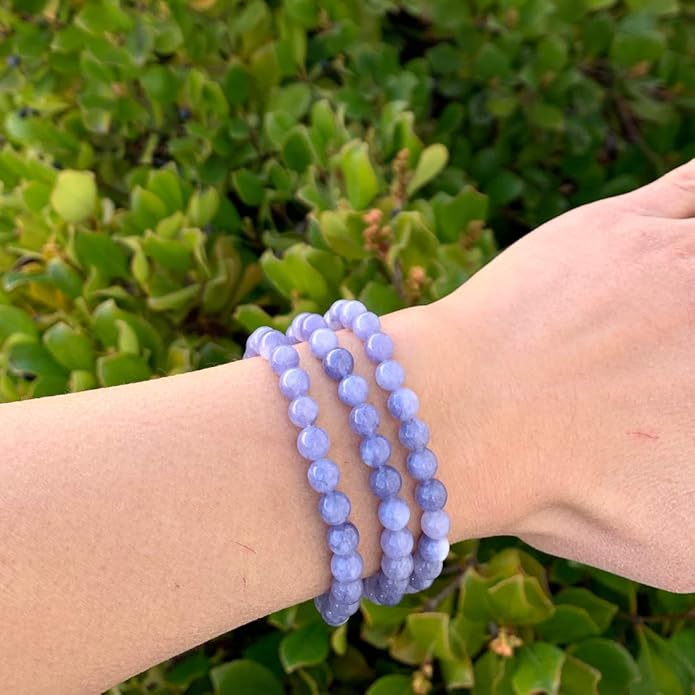 Adabele 1pc Natural Stretch Gemstone Bracelet 6mm (0.24 Inch) Bead 7" 7.5" 8 inch Healing Crystal Quartz Energy Chakra Jewelry Women Birthday Gift