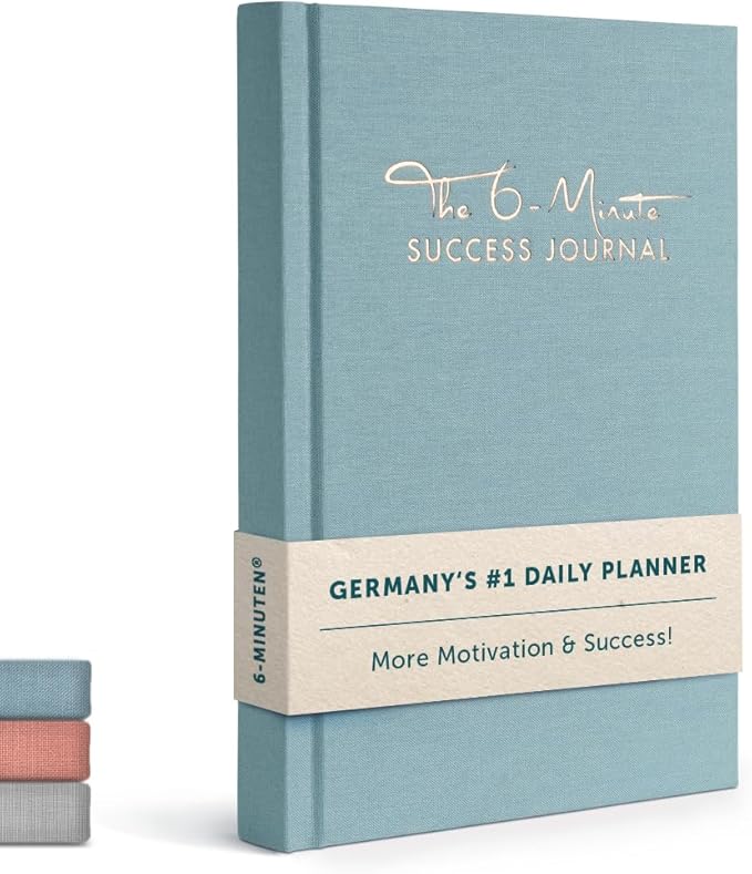 6-Minute Diary Success Daily Journal - The #1 Manifestation Journal for More Motivation & Success - Undated Organizer Planer 2024/2025 - More Focus & Mindfulness w/Guided Self-Help Journal