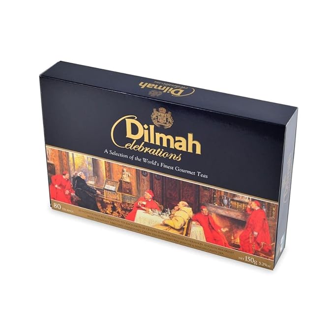 Dilmah Celebrations Classic Variety Gift Pack-80 Individually Wrapped Tea Bags of Finest Ceylon Teas