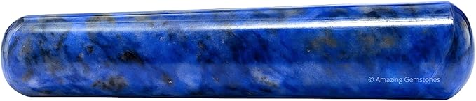 Amazing Gemstone Sodalite Crystal Wand Massage Stick - Pelvic Wand Gua Sha for Adults - Crystals and Healing Stones Massage Wands for Adults Gifts (Smooth)