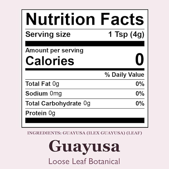 Organic Positively Botanicals Company, Guayusa, Herbal Tea Loose Leaf Botanical, 4 Ounce