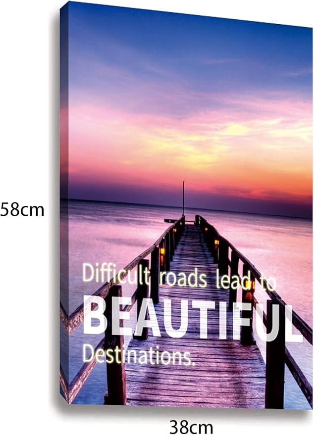 Inspirational Quotes Motto Wall Art，Motivational Office Wall Art Decoration Painting, Suitable for Library, School, Gym,Office， Living Room,Home Deco,Tabletop/Hanging,| 6-pack(38 x 58 cm) Framed 2