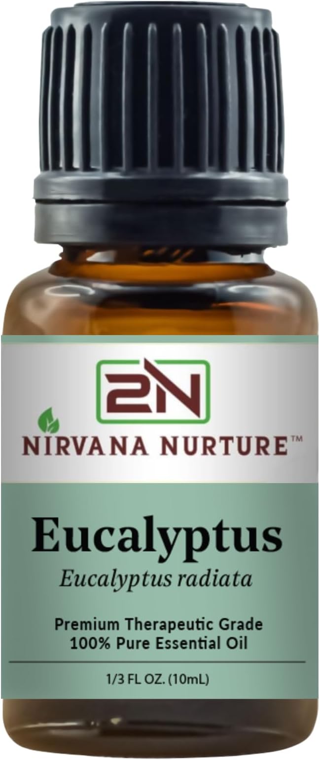 Eucalyptus Essential Oil 100% Pure Premium Therapeutic Grade, Undiluted - Aromatherapy Diffuser for Calm and Relaxation, Skin Care, Hair Care