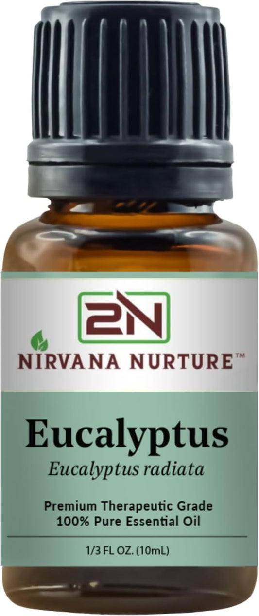 Eucalyptus Essential Oil 100% Pure Premium Therapeutic Grade, Undiluted - Aromatherapy Diffuser for Calm and Relaxation, Skin Care, Hair Care