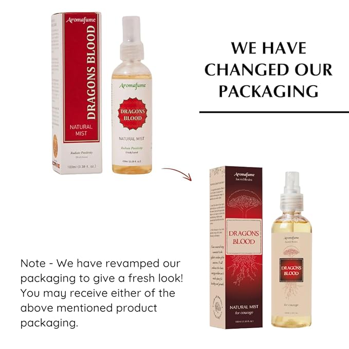 Dragons Blood Natural Resin Mist Spray by Aromafume | 100 ml / 3.3oz | Ideal for spirituality & rituals | Made with Dragons Blood Resin from Socotra | Non-alcoholic, non-toxic & vegan