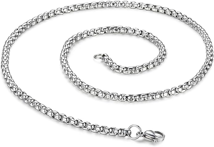 Aromatherapy Essential Oil Diffuser Necklace 316L Stainless Steel Locket Pendant with 24 Inch Chain