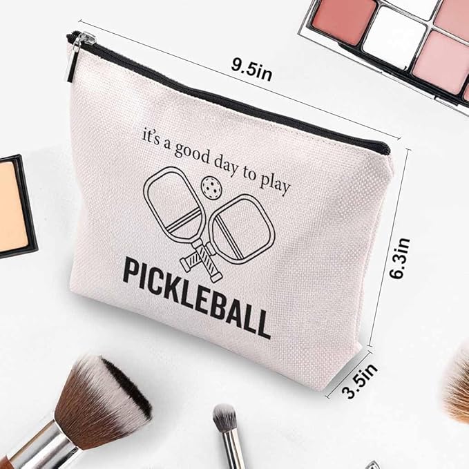 Funny Pickleball Gift Set - Scented Candle & Cosmetic Bag - Pickleball Gifts for Women, Men, Players, Coaches - Gag Gift for Birthday, Christmas, Stocking Stuffers, Pickleball Enthusiasts