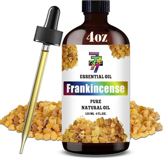 Frankincense Essential Oil (4 oz/120 ml) — Frankincense Oils for Aromatherapy, diffusers, humidifiers, Home fragrances, DIY Skincare, soap Making, DIY Candle, Relaxation, Yoga, and Meditation