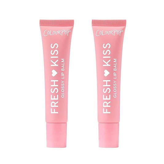 ColourPop Fresh Kiss Glossy Lip Balm - Hydrating Lip Care Enriched with Peptides, Hyaluronic Acid, Shea Butter & Vitamin E for an Ultra-Cushiony Formula - Strawberry Milk (2 Count)
