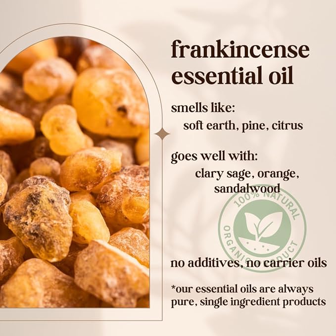 Avivni Frankincense Essential Oil - 100% Pure & Natural, Undiluted for Aromatherapy, Hair, Muscle, Diffuser (0.33oz - 10ml)
