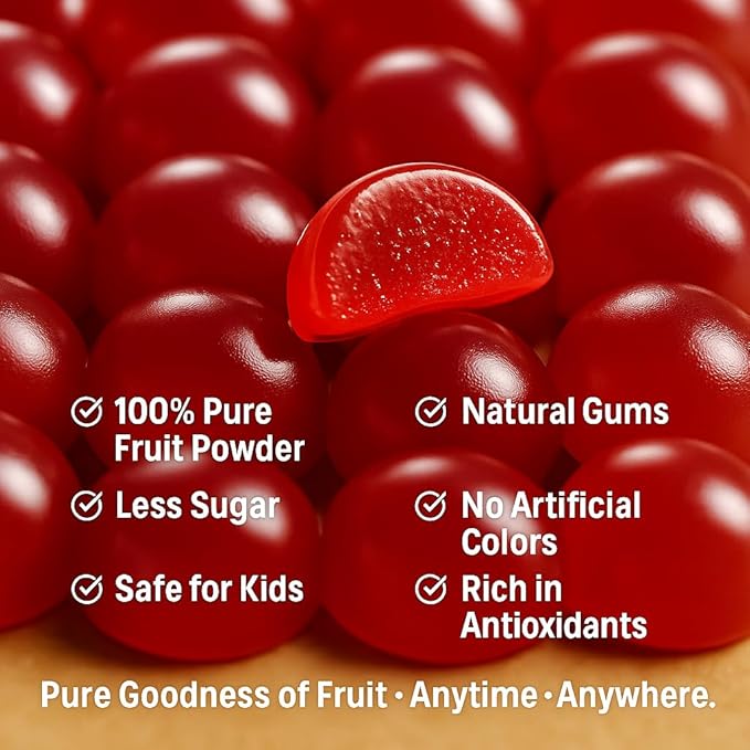 Confect Cranberry Swirls Fruit Gummies – Vegan Candy – 6 Packs x 1.76 oz – Gluten-Free, No Corn Syrup, Semi-Circle Shape