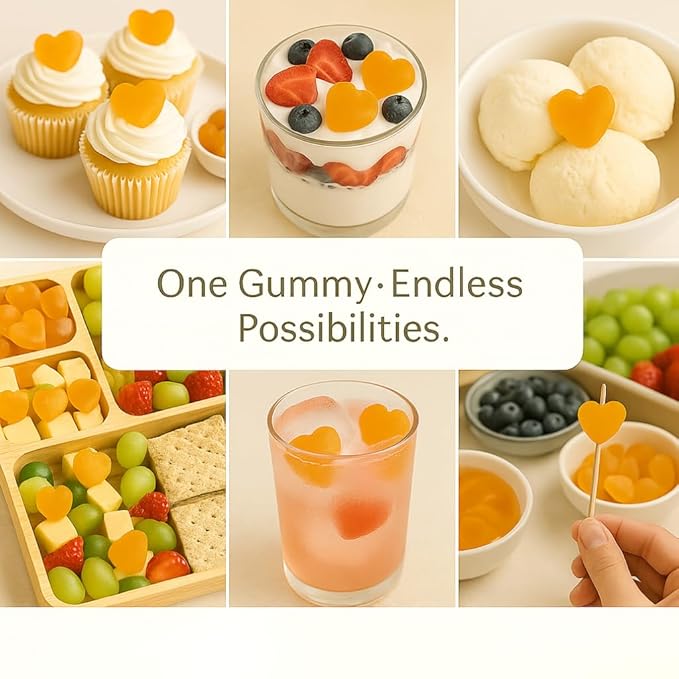 Confect Mango Dream Whirls Fruit Gummies – Vegan Candy – 6 Packs x 1.76 oz – Gluten-Free, No Corn Syrup, Heart Shape