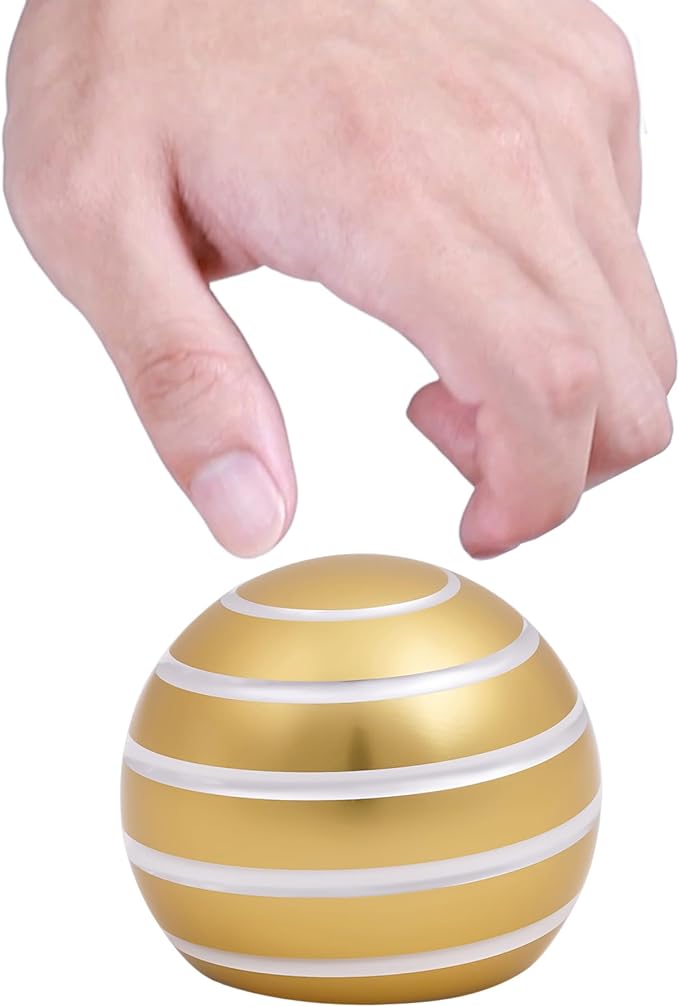 Desk Toys for Fidget Kinetic Cool-Gadgets: 180 Seconds Spinning Toy, Cool-Stuff Thing for Adult Teen Children Kid, Optical-Illusion Stress-Relief Gifts Ball for Man Women Home Office School Christmas