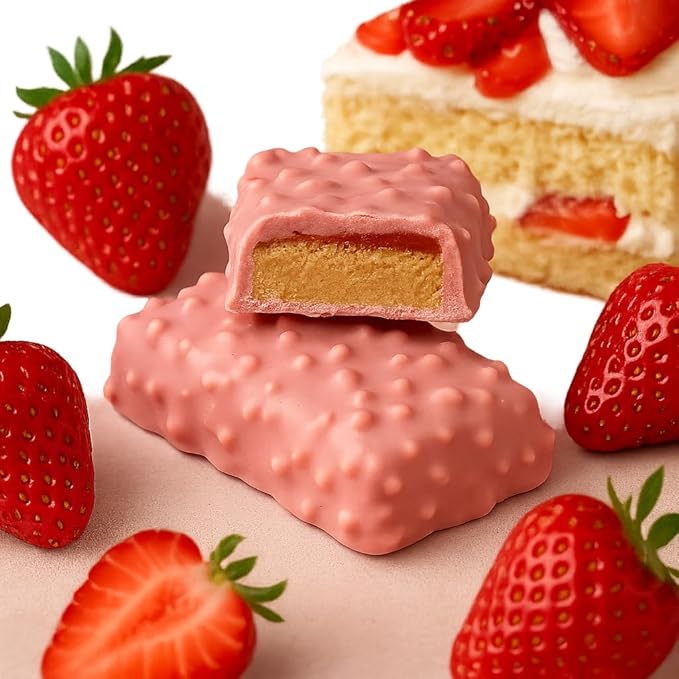 HealthyWise - High Protein Diet Bars, Gluten Free, Low Cholesterol, Low Sodium, Low Sugar, Ideal Protein Compatible, 7 Servings Per Box (Strawberry Shortcake)