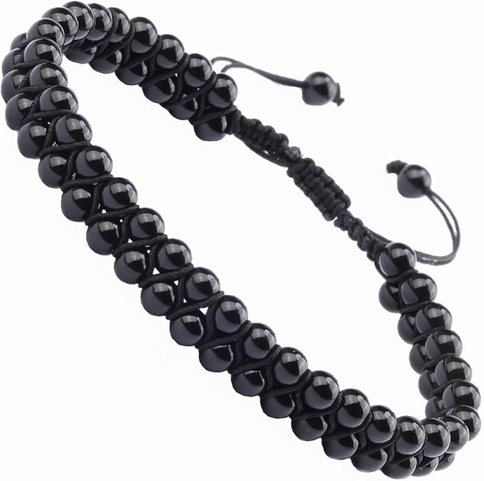 MASSIVE BEADS Double Layer Natural Chakra Healing Power Crystals Macrame Bracelet Yoga Stone Beads Gemstone Meditation Relax Anxiety Bangle for Unisex Women Men
