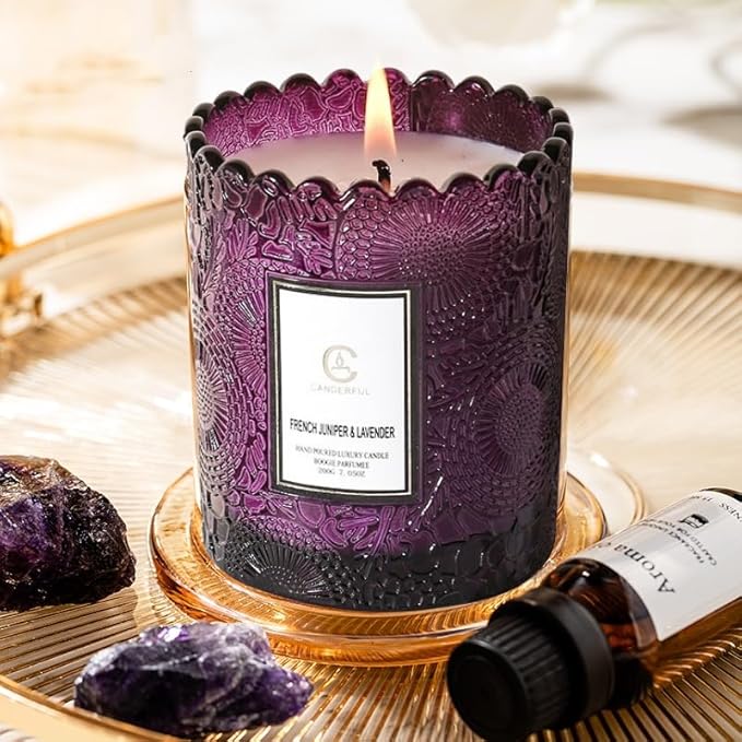 Gifts for Women Candle,Valentine's Day Gift Scented Candles, Mother's Day, Natural Soy Candle, 60 Hours Burn, Candles for Home Scented (Lavender)