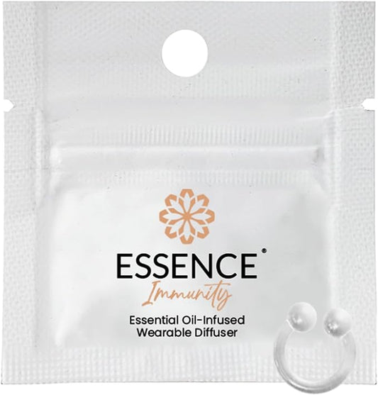 Essence Wearable Aromatherapy Nasal Diffuser – Immunity Blend Essential Oil Nose Ring – Personal Scent Clip for Travel, Work & Everyday Use – Made in USA