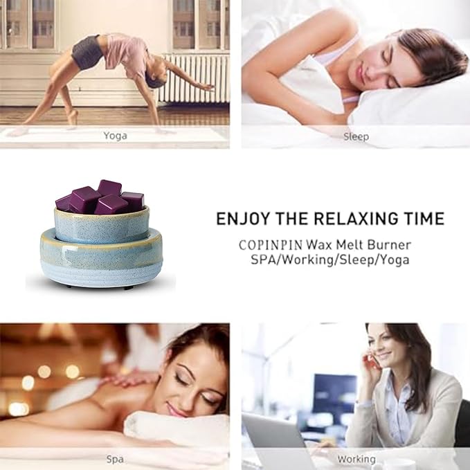 Candle Wax Melt Warmer with Timer Ceramic Electric Wax Melt 4-in-1 Oil Burner Adjusting Temperature Fits Yankee Large Jar Scented Candle for Home Decor Birthday Gifts for Women Mom Grandma Girls