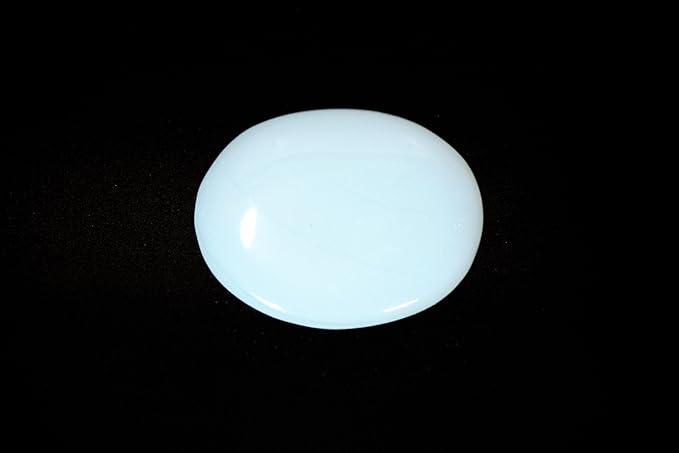 L PEDRA & CRYSTAL Worry Stone A Handheld Comfort to Ease Stress, Enhance Focus, and Promote Inner Peace (Opalite Worry Stone)