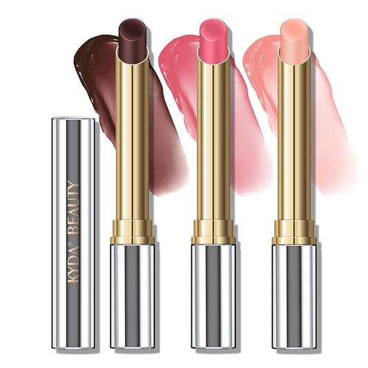 KYDA 3 Colors Honey Lipstick Tinted Lip Balm, Sheer Hydrating Honey Lipstick, with a Hint of Natural Sheer Tint, Moisturizing Lips Color, Nourishing Lip Balm