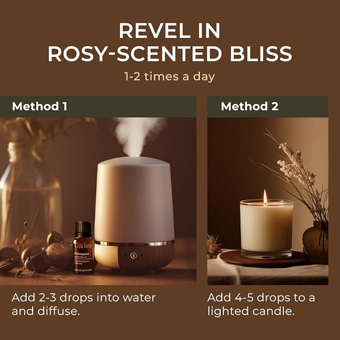 Gya Labs Palmarosa Essential Oil - 0.34 Fl Oz - for Hair, Skin, Diffuser, Aromatherapy & DIY Candle Making Scent