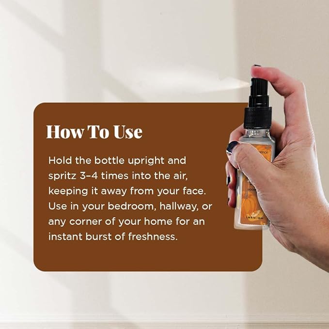 Folkulture Air Fresheners - Set of 3 Odor Eliminators | Vanilla Fragrance Spray for Home | Autumn Spice or Fall Scents Room Spray for Living Rooms, Bathrooms with Natural Essential Oils | 5.1 Oz