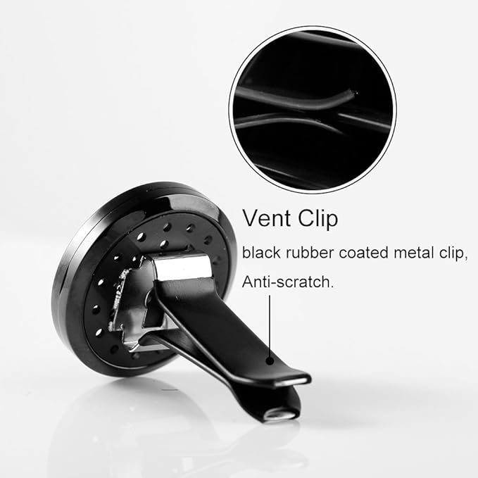 2PCS Tree of Life Car Diffuser Aromatherapy Essential Oil Black Stainless Steel Locket with Vent Clip 12 Felt Pads