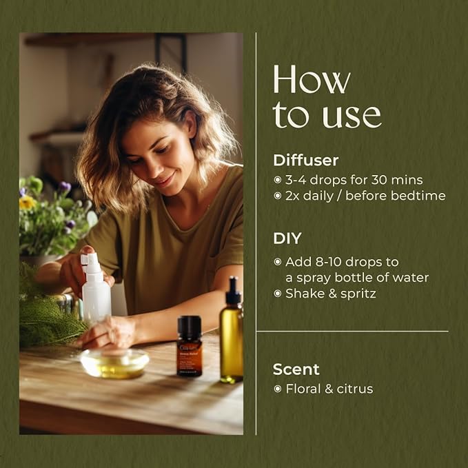 Gya Labs Stress Relief Essential Oil Blend for Diffuser & Aromatherapy - 100% Pure Natural Stress Relief Oils for Calming Diffusion, Soothing & Self-Care (0.34 Fl Oz)