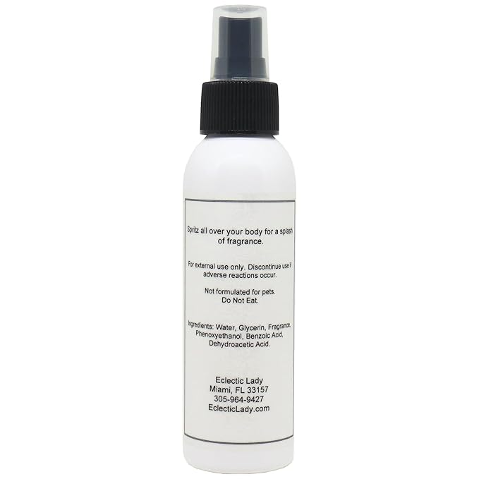 Eclectic Lady Sandalwood Body Spray, 8 ounces, Body Mist for Women with Clean, Light & Gentle Fragrance, Cologne with Soft, Subtle Aroma For Daily Use