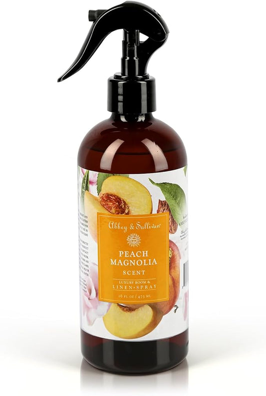 Abbey & Sullivan Odor Eliminating and Refreshing Linen and Room Spray, Peach Magnolia, 16 oz