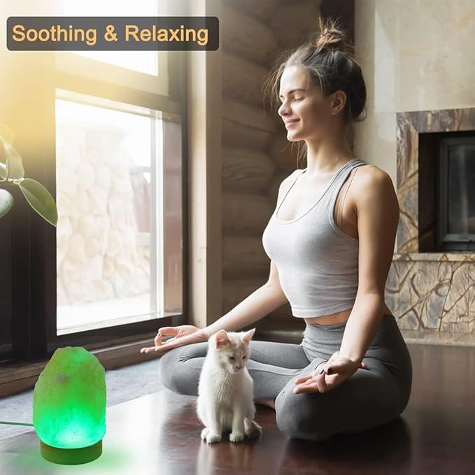 FANHAO Himalayan Salt Lamp 16 Colors, Natural Crystal Salt Rock Lamp Hand Carved Night Lights, USB Salt Crystal Lamp Remote Control for Meditation, Home Décor & Gifts