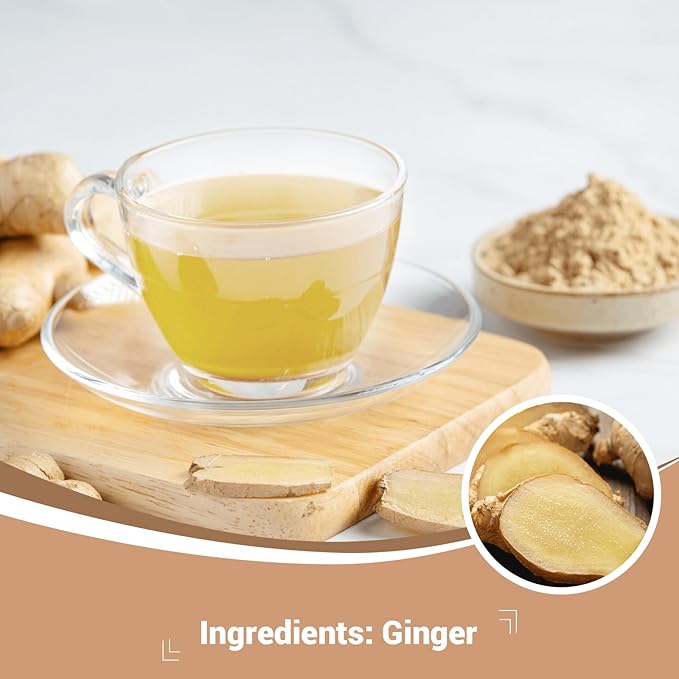 Ginger Root Herbal Tea - Caffeine Free, 50 Tea Bags