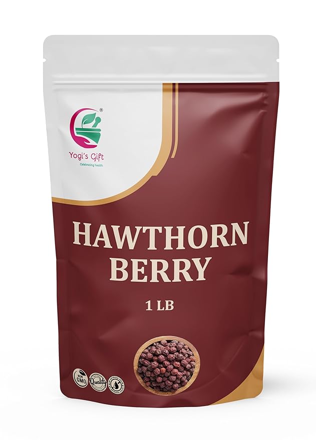 Hawthorn Berries 1 lb – Dried Whole hawthorne Tea berry, Fruity Flavor – 100% Natural & Pure – By Yogi’s Gift®
