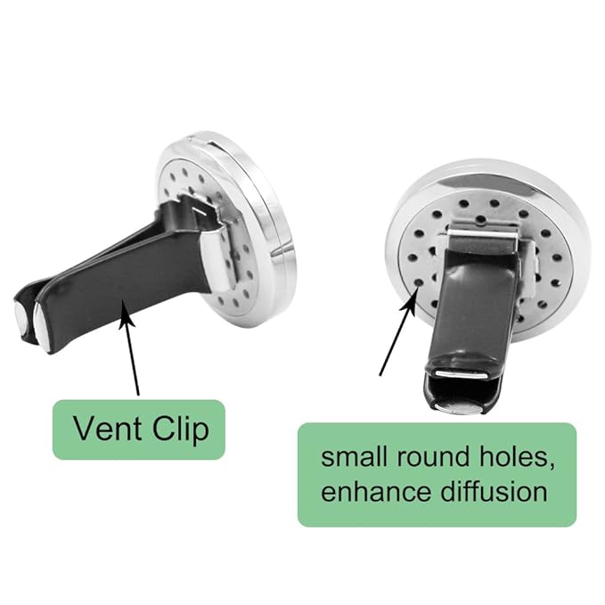 Car Diffuser Vent Clip - 2PCS 30mm Car Essential Oil Diffuser Vent Clips for Home Office Room with 12 Felt Pads Mother's Day, Birthday Gift for Women & Men