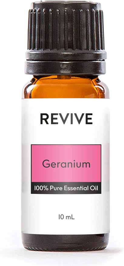 Geranium Essential Oil by Revive Essential Oils - 100% Pure Therapeutic Grade, for Diffuser, Humidifier, Massage, Aromatherapy, Skin & Hair Care