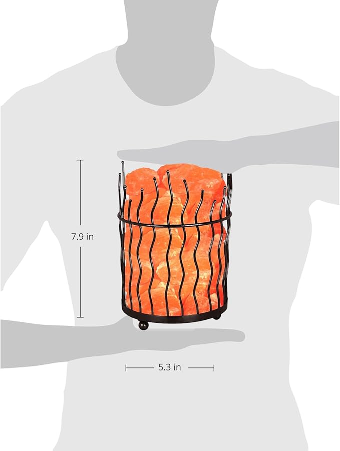 Himalayan Glow Salt Lamp - Multi-color USB Himalayan Salt Lamp with Dimmer Control | LED Bulb | Plastic Base | Amber Glow, Idle for Gift, Decor & Desk