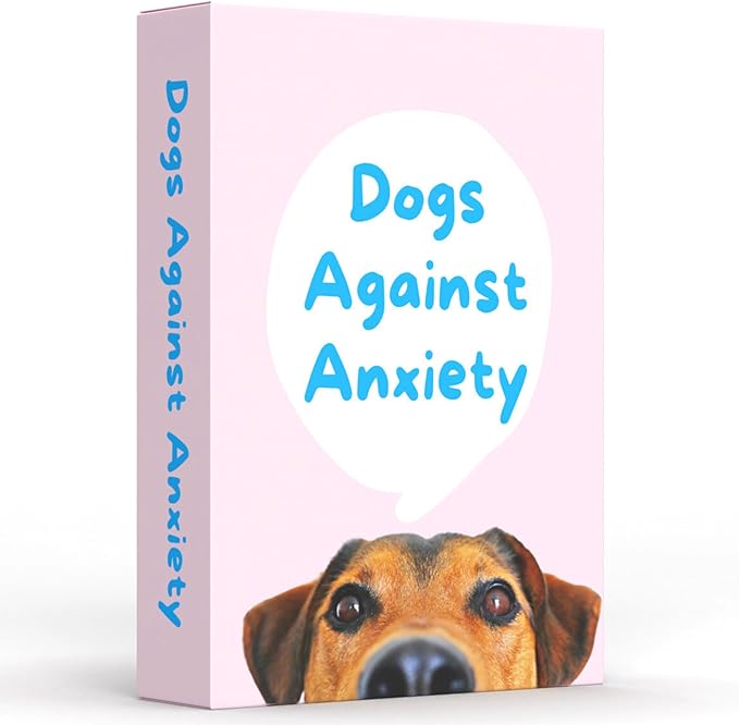 CATCHYOURDREAMS Dogs Against Anxiety Cards - 50 Cards For Self Esteem and Stress, Affirmations for Anxiety Emotions Tarot Self Therapy (Dogs Against Anxiety)