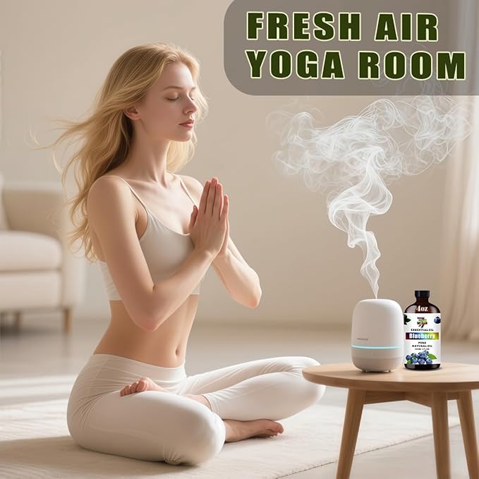 Blueberry Essential Oil (4 oz/120 ml) — Blueberry Oils for Aromatherapy, diffusers, humidifiers, Home fragrances, DIY Skincare, soap Making, DIY Candle Making, Relaxation, Yoga, and Meditation