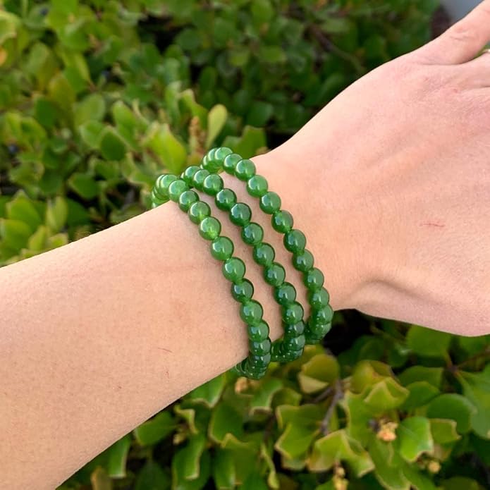 Adabele 1pc Natural Stretch Gemstone Bracelet 6mm (0.24 Inch) Bead 7" 7.5" 8 inch Healing Crystal Quartz Energy Chakra Jewelry Women Birthday Gift