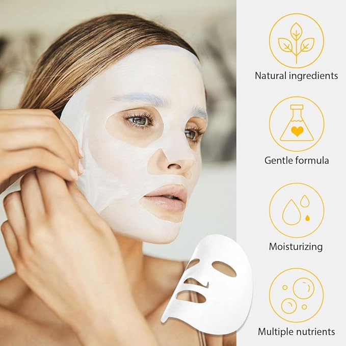 Kaely 6 Pack Variety Face Masks for Kids, Kids Face Mask Spa Day Kit Supplies, Spa Party Favors for Teens Girls Women, Sheet Facial Mask Skincare Gifts Set, Hydrating Nourish for All Skin Types, 05