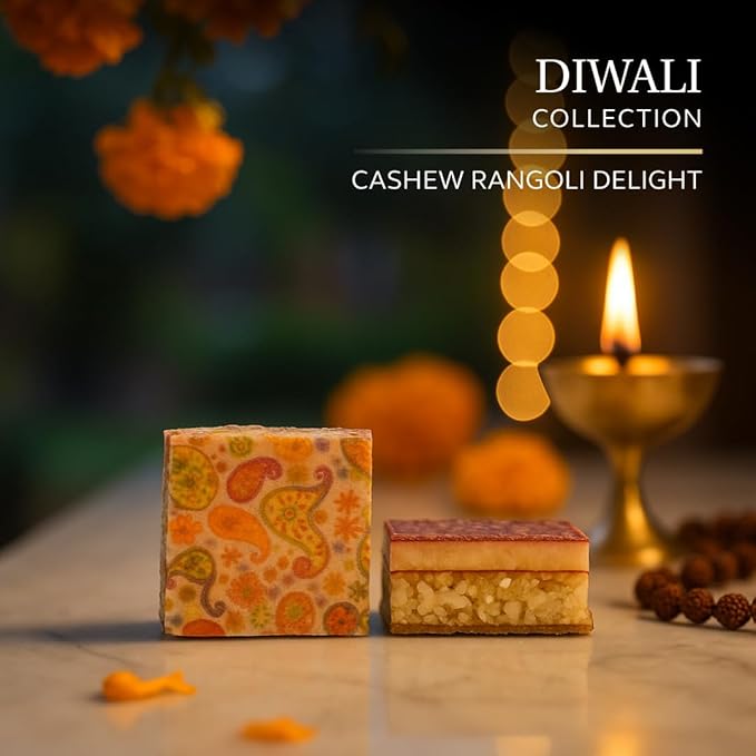 Laumiere Gourmet Fruits - Diwali Petite Collection - Indian Mithai Box Made with Dried Fruits and Nuts - No Added Cane Sugar-