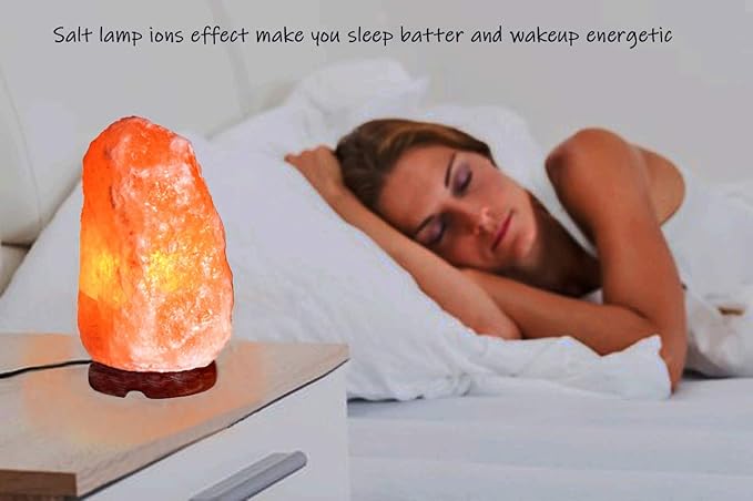 LN-04 Natural Himalayan Pink Crystal Rock Salt Lamp 6~9 lbs with Dimmer Control Switch, Quality Gift Packaging