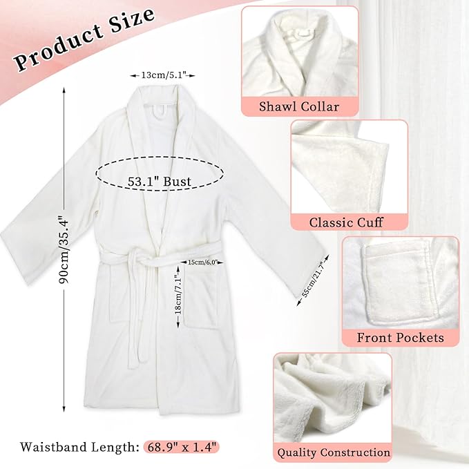 Birthday Gifts for Women,Spa Robe and Slippers Set, Bathrobe With Silky Satin Sleep Mask, Scented Candle Self Care 7 Pack Suitable for Christmas Thanksgiven Day Grey