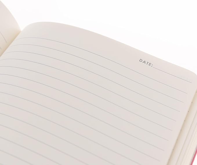 Graphique Rose Vegan Leather Journal, Diary Notebook for Writing, 192 Lined Pages, La Petite Press Collection, 6” x 8”