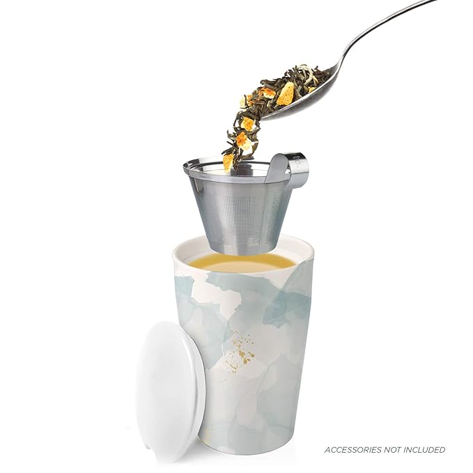 Tea Forte Invigorate Premium Organic Loose Leaf Caffeinated Green Tea Blend Canister, Makes 35-50 Cups