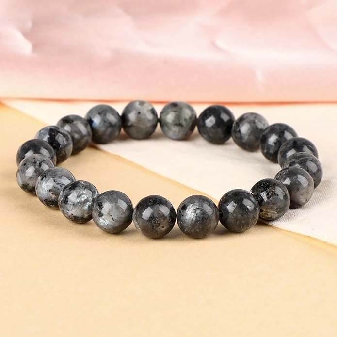 LPBeads Handmade Natural Gemstone Stretch Elastic Bracelet Healing Crystal Round Stone Beads Jewelry Gifts for Women Men