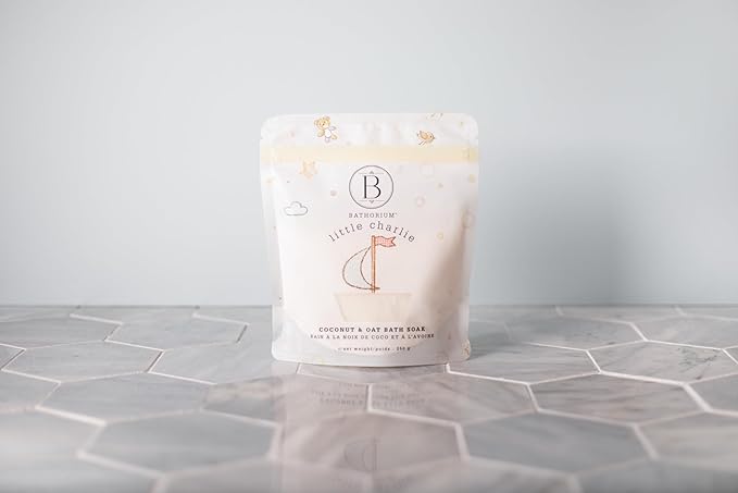 Bathorium Little Charlie Bath Soak, Nourishing Soak for Babies, Made with Colloidal Oat, Chamomile & Coconut, Moisturizes & Soothes Delicate Skin, 9 oz