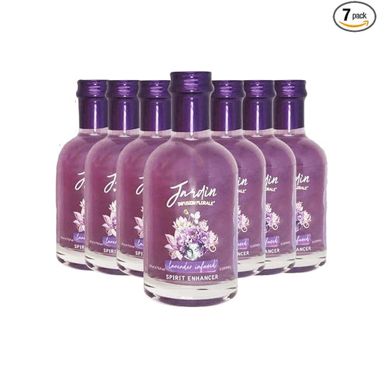 Jardin Lavender 7 Pack Infused Syrup - Sugar-Free Cocktail Mixers - Spirit Enhancer for Cocktails & Mocktails - Aromatic & Floral Drink Glitter - For Events, Parties, Wedding Favors (6.76 oz)